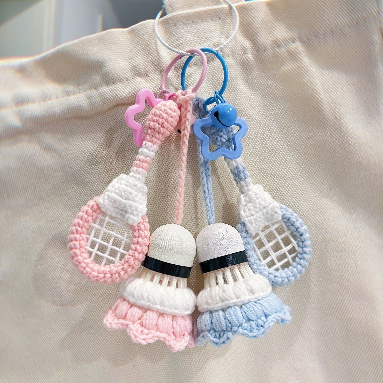 Badminton Racket - Badminton Pendant Knitted Plush Badminton Pendant