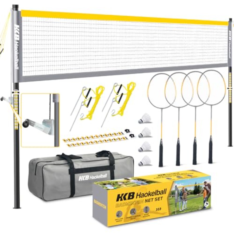 Badminton Ina - Backyard outdoor badminton set: heavy-duty anti-sag