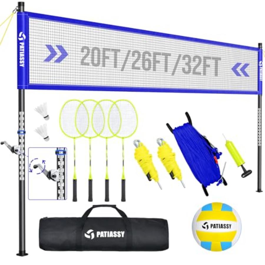 Badminton Ina - Volleyball Badminton Net Set Combo for