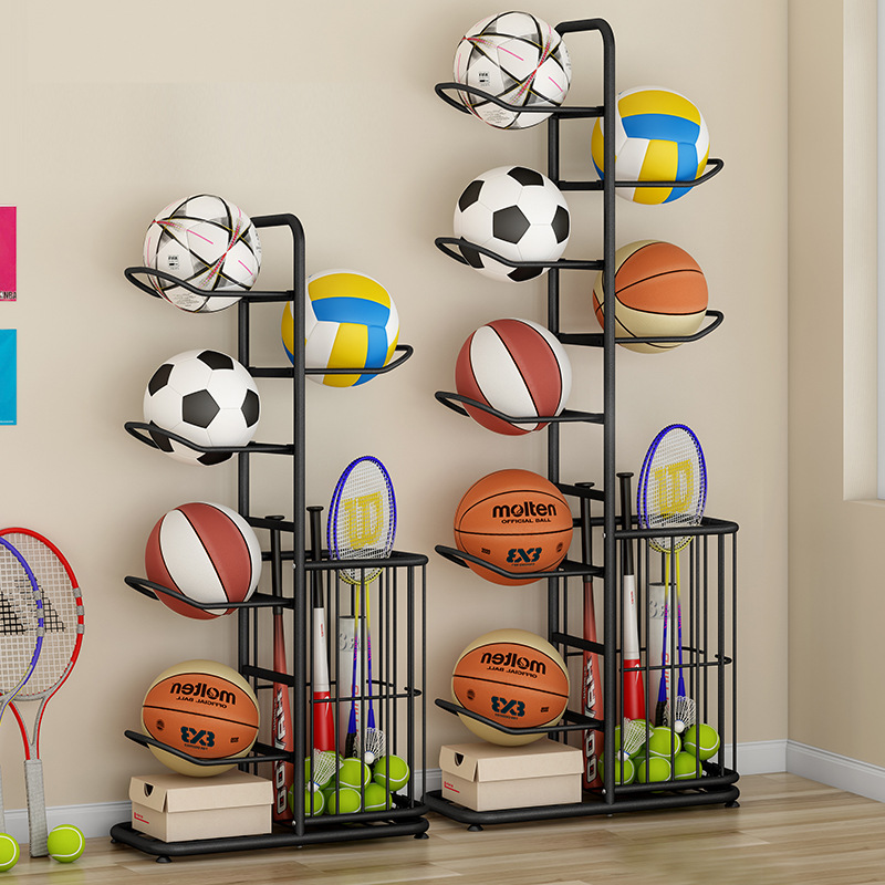 Badminton Event - Sports Ball Storage Rack Basketball Badminton