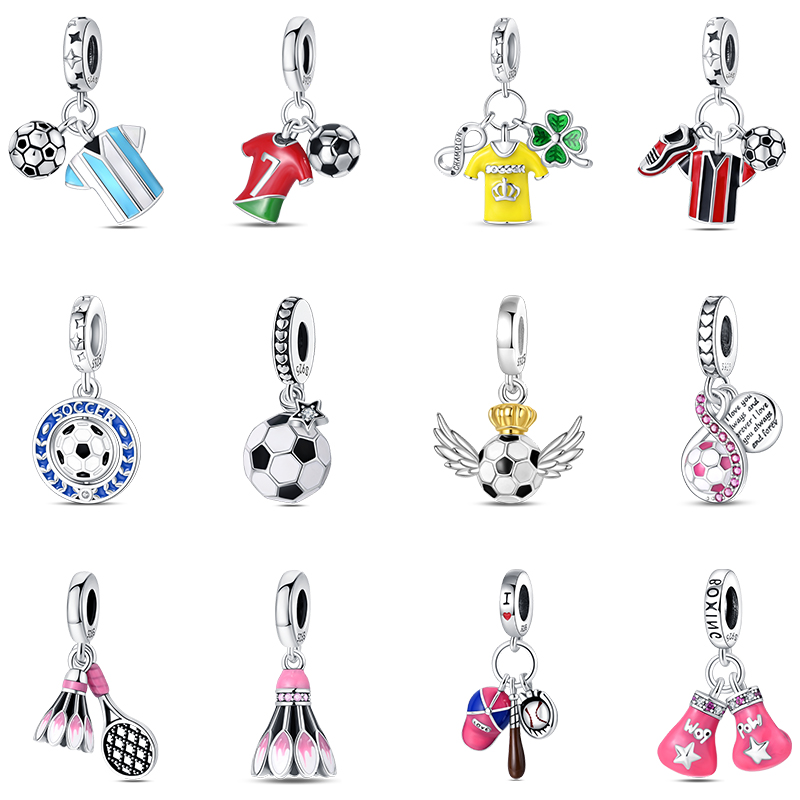 Fashion 925 Silver Football Je - Badminton Materi incelemesi ve fiyatı
