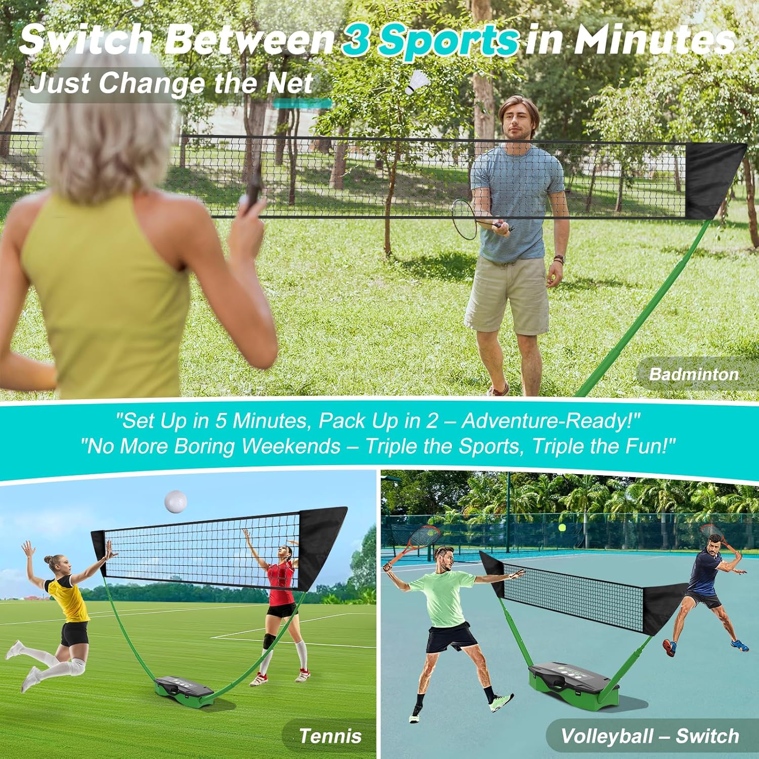 3-in-1 Outdoor Sports Set: Bad - Badminton Ina incelemesi ve fiyatı